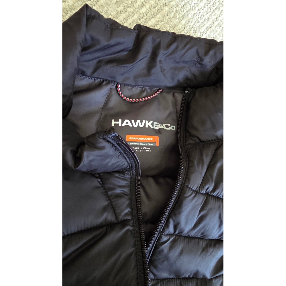 Hawke & Co Performance Black Puffer Vest Womens XL Full Zip Lightweight Quilted